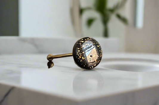 Ring - Black and gold single Band