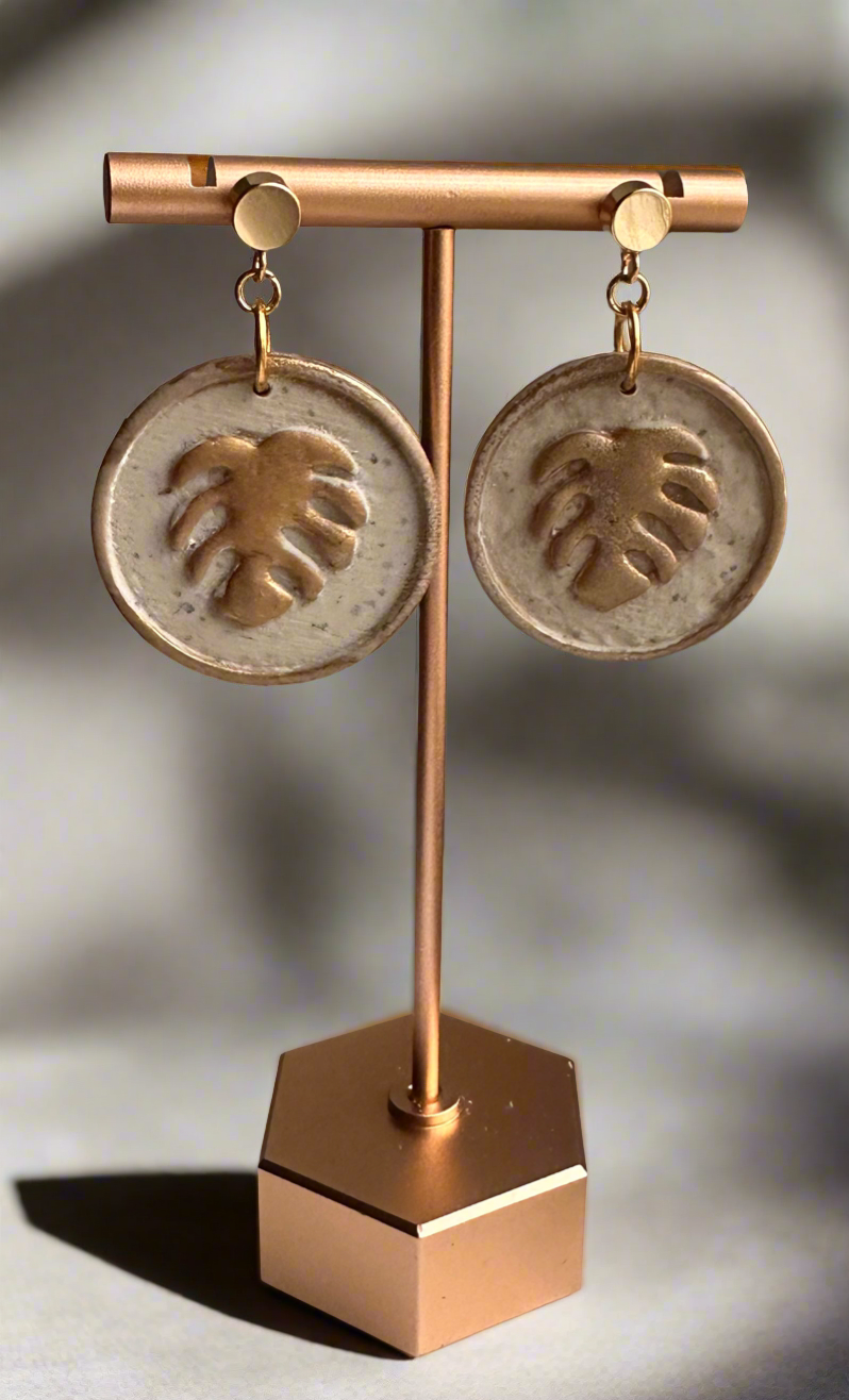 Monstera Pendant Earrings
