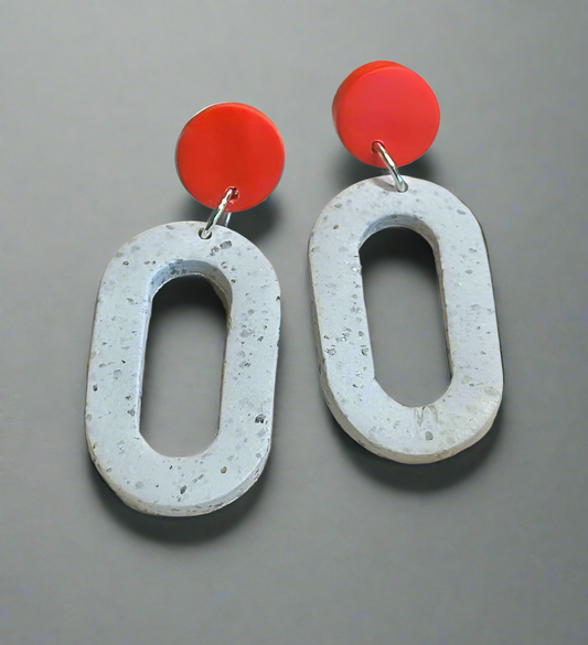 Scarlet Earrings - Stone & Red