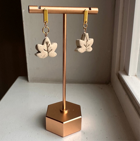 Cream Leave Earring