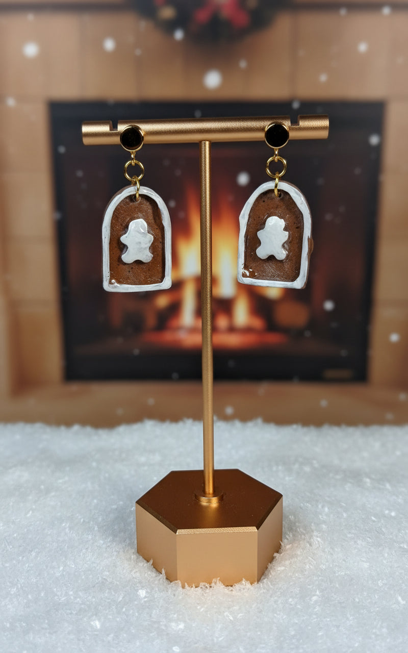 Gingerbread Man Pendant Earrings