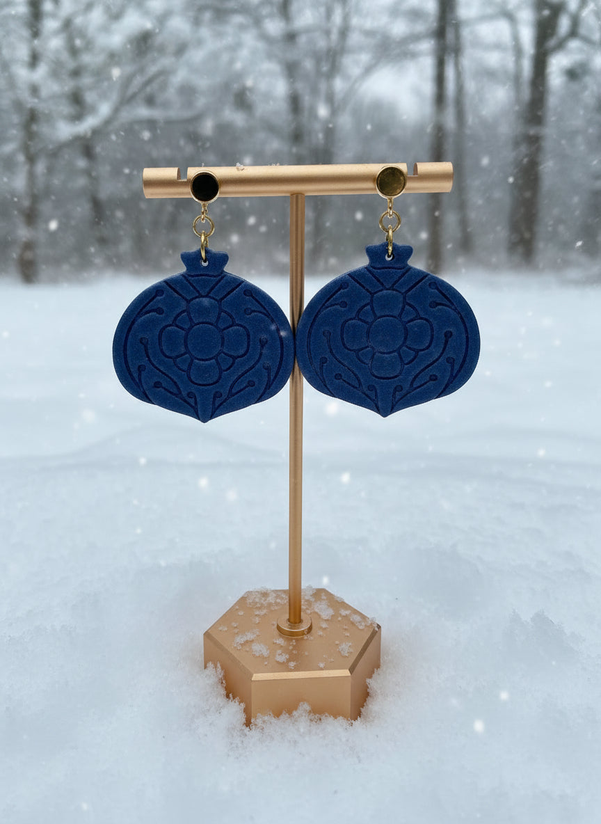 Holiday Bulb earrings - Merlot